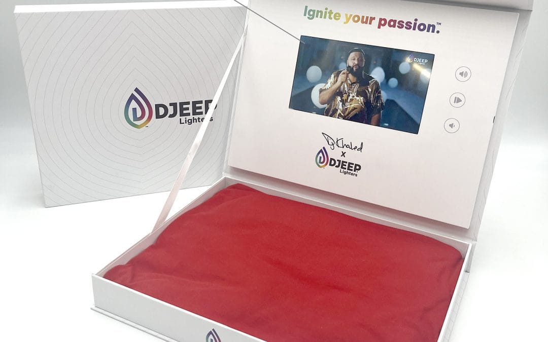 DJ Khaled partners with DJEEP using FLSolutions custom video boxes