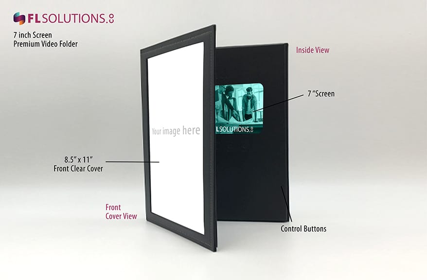 7-Inch screen with control buttons Premium Video Folder Florida