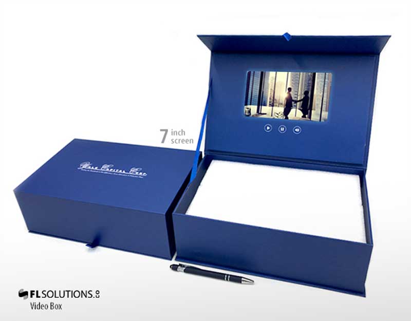 custom 7-inch screen Video Box Branded video brochures Tampa