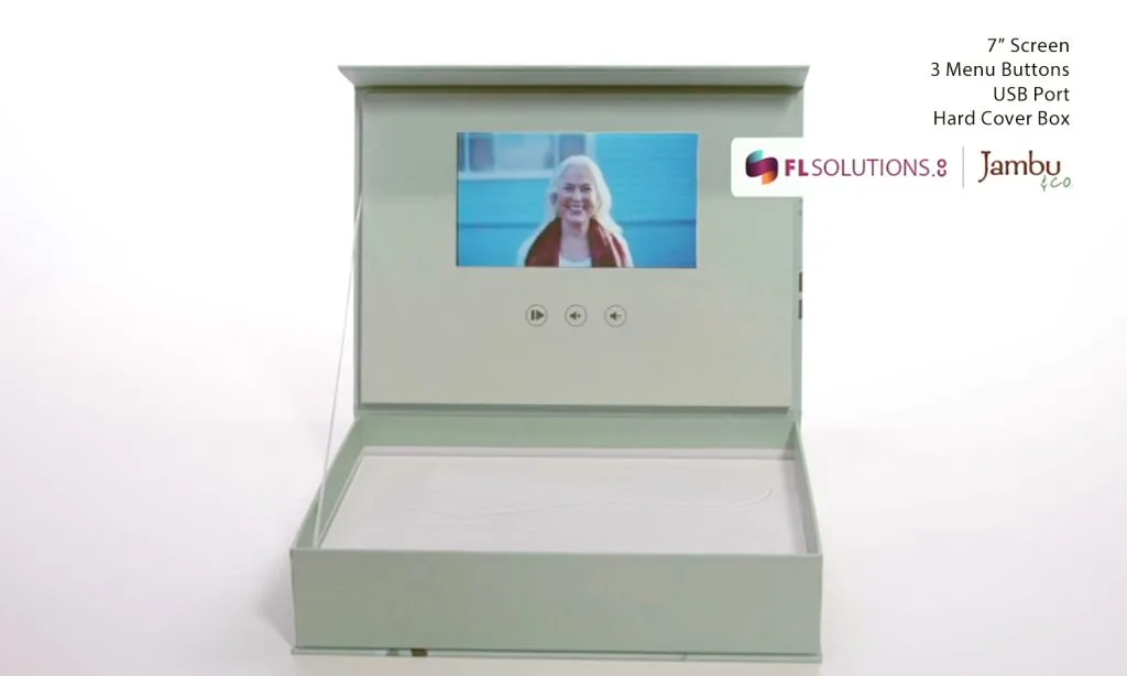 FL Solutions custom video box lineup showing multiple screen sizes side by side
